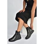 Fox Shoes V324501703 Siyah Hakiki Deri Kadın Bot