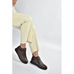 fox SHOES V324501903 Kahverengi Hakiki Deri Cırtlı Kadın Bot, Kahverengi-Hakiki Deri, 36