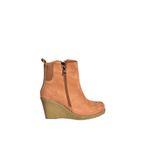 fox SHOES V361196802 Taba Süet Dolgu Topuklu Kadın Bot, Taba-Süet, 38