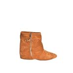 fox SHOES V380614202 Taba Hakiki Deri Süet Fermuar Detaylı Günlük Kadın Bot, Taba-Süet, 38