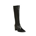 Fox Shoes V398589603 Siyah Hakiki Deri Kalın Topuklu Kadın Çizme