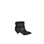 fox SHOES V404022302 Siyah Süet Alçak Topuklu Kadın Bot, Siyah-Süet, 38