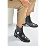 Fox Shoes V518047009 Siyah Kalın Alçak Topuklu Kadın Bot