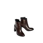 fox SHOES V518103109 Kahverengi Kalın Topuklu Kadın Bot, Kahverengi-Suni Deri, 36