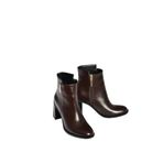 fox SHOES V518103109 Kahverengi Kalın Topuklu Kadın Bot, Kahverengi-Suni Deri, 37