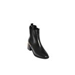 fox SHOES V518978209 Siyah Alçak Topuklu Kadın Bot, Siyah-Suni Deri, 38