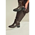 fox SHOES V518978809 Kahverengi Alçak Topuklu Kadın Bot, Kahverengi-Suni Deri, 40