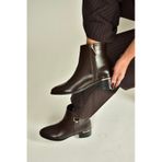 Fox Shoes V518978809 Kahverengi Alçak Topuklu Kadın Bot