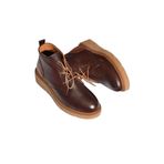 fox SHOES V555011003 Kahverengi Hakiki Deri Comfort Ortopedik Taban Bağcıklı Kadın Bot, Kahverengi-Hakiki Deri, 37