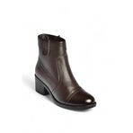 fox SHOES V555567203 Kahverengi Alçak Topuklu Comfort Ortopedik Taban Kadın Bot, Kahverengi-Hakiki Deri, 37