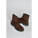 Fox Shoes V555575602 Kahverengi Hakiki Deri Süet Comfort Ortopedik Taban Kadın Bot