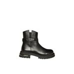 fox SHOES V555575603 Siyah Hakiki Deri Comfort Ortopedik Taban Kadın Bot, Siyah-Hakiki Deri, 39