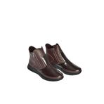 fox SHOES V555709303 Kahverengi Hakiki Deri Kroko Baskılı Kadın Bot, Kahverengi-Hakiki Deri, 36