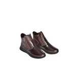 fox SHOES V555709303 Kahverengi Hakiki Deri Kroko Baskılı Kadın Bot, Kahverengi-Hakiki Deri, 39