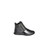fox SHOES V555709303 Siyah Hakiki Deri Kroko Baskılı Kadın Bot, Siyah-Hakiki Deri, 39