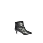 fox SHOES V572124409 Siyah Alçak Topuklu Kadın Bot, Siyah-Suni Deri, 36