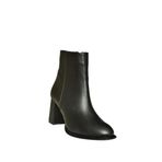 fox SHOES V590166309 Siyah Kalın Topuklu Klasik Kadın Bot, Siyah-Suni Deri, 40