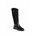 fox SHOES V654002803 Siyah Hakiki Deri Düz Tabanlı Binici Çizmesi, Siyah-Hakiki Deri, 38