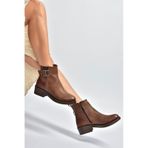 Fox Shoes V674121109 Taba Alçak Topuklu Kadın Bot