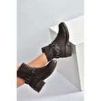 Fox Shoes V674121209 Kahverengi Alçak Topuklu Fermuarlı Kadın Bot