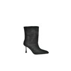 fox SHOES V752550202 Siyah Süet İnce Topuklu Kadın Bot, Siyah-Süet, 36
