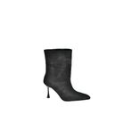 fox SHOES V752550202 Siyah Süet İnce Topuklu Kadın Bot, Siyah-Süet, 40