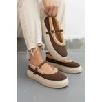Fox Shoes V811269502 Kahverengi Süet İçi Kürklü Günlük Kadın Ayakkabı