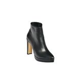 fox SHOES V820660109 Siyah Kalın Platform Topuklu Kadın Bot, Siyah-Suni Deri, 39