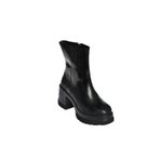 fox SHOES V965065808 Siyah Rugan Kalın Topuklu Kadın Bot, Siyah-Rugan, 38