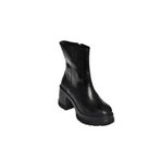 fox SHOES V965065808 Siyah Rugan Kalın Topuklu Kadın Bot, Siyah-Rugan, 39
