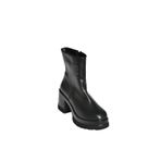 fox SHOES V965065809 Siyah Kalın Topuklu Kadın Bot, Siyah-Suni Deri, 40