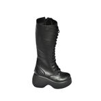 Fox Shoes V965307009 Siyah Dolgu Tabanlı Postal Kadın Çizme