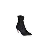 fox SHOES V997024802 Siyah Süet İnce Topuklu Kadın Bot, Siyah-Süet, 40