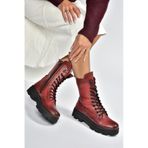 Fox Shoes V999049103 Kırmızı Hakiki Deri Kadın Postal Bot