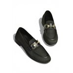 Fox Shoes Y330722104 Siyah Triko Kumaş Toka Detaylı Günlük Kadın Ayakkabı - 38