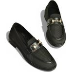 Fox SHOES Y330722104 Siyah Triko Kumaş Toka Detaylı Günlük Kadın Ayakkabı, 39