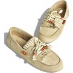 Fox Shoes Y602426202 Bej Süet Boncuk Detaylı Günlük Kadın Ayakkabı - 40