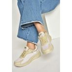 Fox Shoes Y702500804 Bej Kumaş Kalın Tabanlı Spor Ayakkabı Sneakers