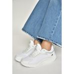 Fox Shoes Y702500804 Beyaz Kumaş Kalın Tabanlı Spor Ayakkabı Sneakers