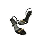 Fox Shoes Y820230508 Siyah Rugan Ince Topuklu Kadın Ayakkabı - 39