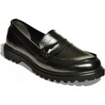 Fox Shoes Y996051060 Siyah Rustik Alçak Tabanlı Kadın Makosen Ayakkabı
