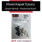 Fox Üstten Sıkmalı Klozet Kapak Tutucu – Paslanmaz Krom – Vidalı Montaj – Tüm Klozet Kapaklarına Uyumlu