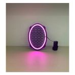 foxus pembe /mor oval ışıklı hoparlör kapağı parklak abs