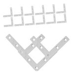 FOYTOKI 15 Adet Dik Açı Braket Bağlantısı L Köşe Braketleri Ahşap Çerçeve Için Köşe Braketleri Düz Köşe Braketi Askılı Dolap Braketi Masa Ayağı Braketi Metal Köşe Braketleri Gümüş Demir