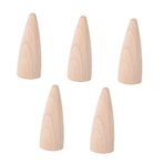 FOYTOKI 5 Masif Ahşap Bebek Ahşap Diy Oyuncak Ahşap Koni Halka Tutucular Peg Insanlar El Sanatları Bitmemiş Ahşap Insanlar Peg Bebek Boyama Sanatçı Manken Çizimi Konik Çocuk Küpe