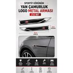FR Metal Damla Desen Çamurluk Yan Çıtası Logo Amblem 2’li Set 15 CM
