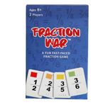 Fraction War Matematik Oyunu - 2. Sınıf, 3. Sınıf, 4. Sınıf, 5. Sınıf için Kesirleri Öğrenmek, Karşılaştırmak ve Basitleştirmek için Eğlenceli Matematik Oyunu (1 Paket - Kırmızı Beyaz ve Mavi)