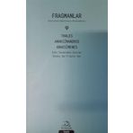 Fragmanlar: Kişilikleri-Doktrinleri-Alımlanmaları - Anaksimandros