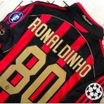 FRAGOLA Çok Renkli A.c. M.i.l.a.n 2009/2010 Sezonu Ronaldinho Nostalji Forması - Siyah