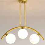 Fralde 3 Lü Gold Modern Mutfak Cafe Restoran İçin Uygun Retro Salon Avize